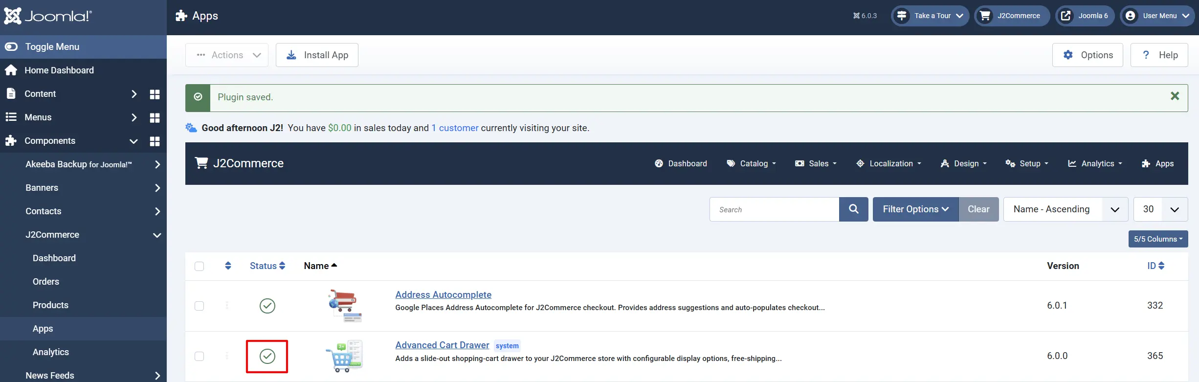 Enable Advanced Cart