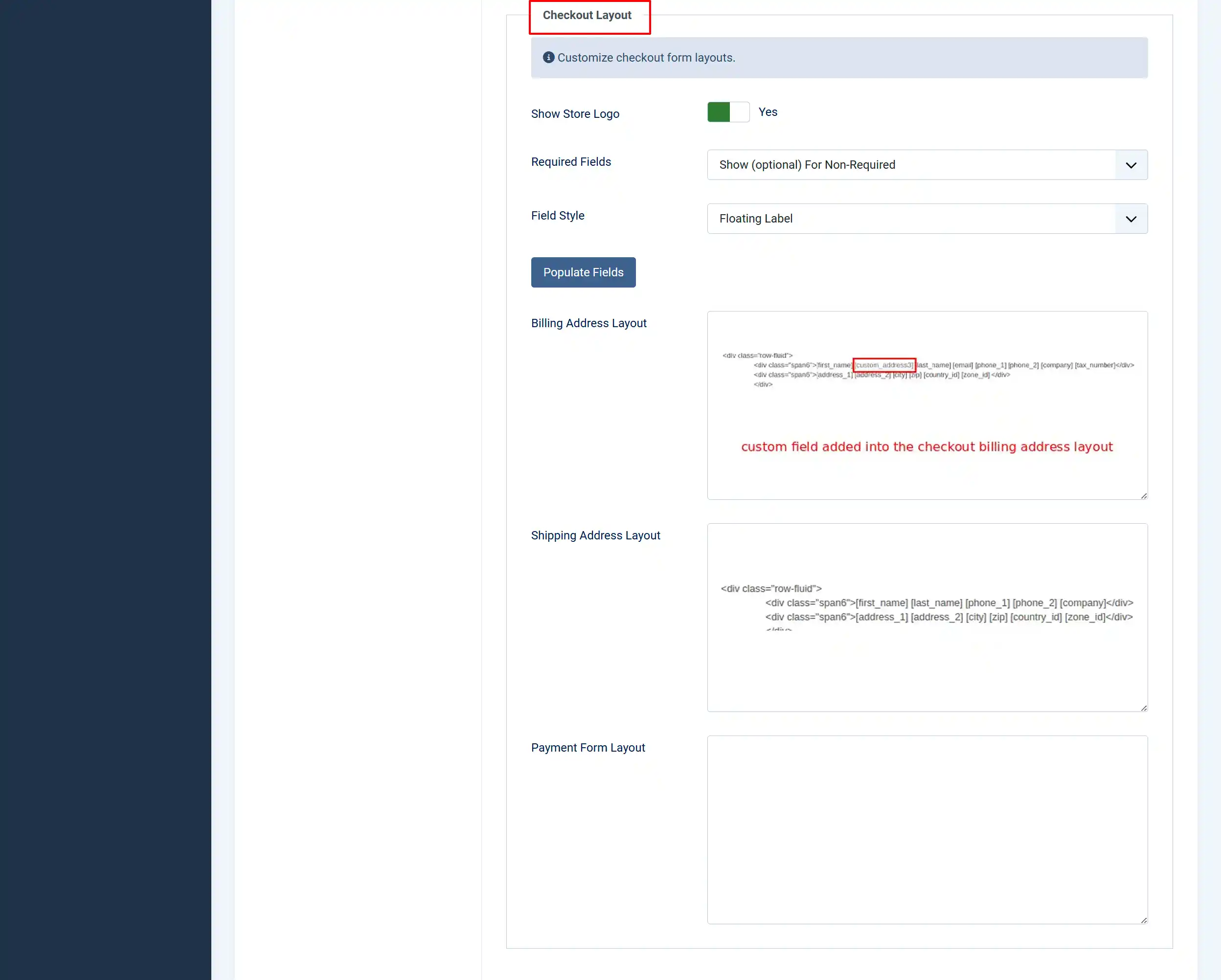 Adding custom fields to the checkout