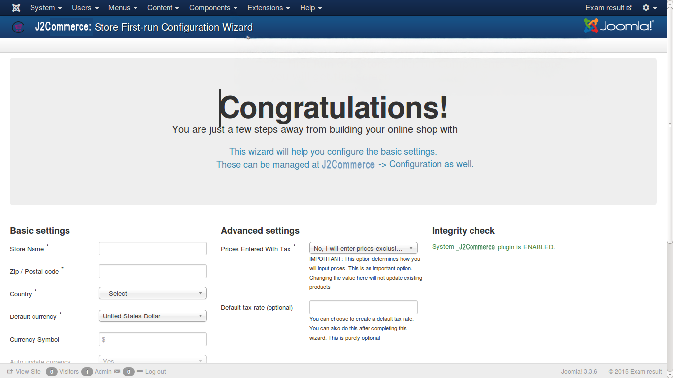 Installation-storeconfiguration