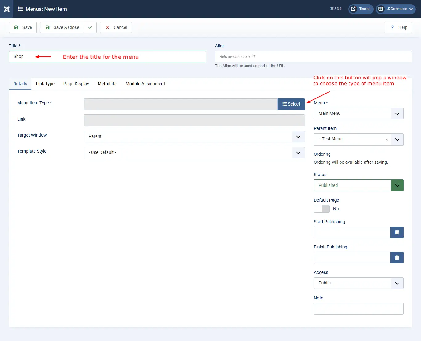 Layout-create-menu