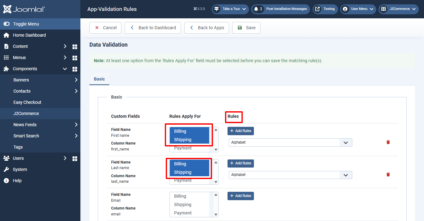 Data Validation