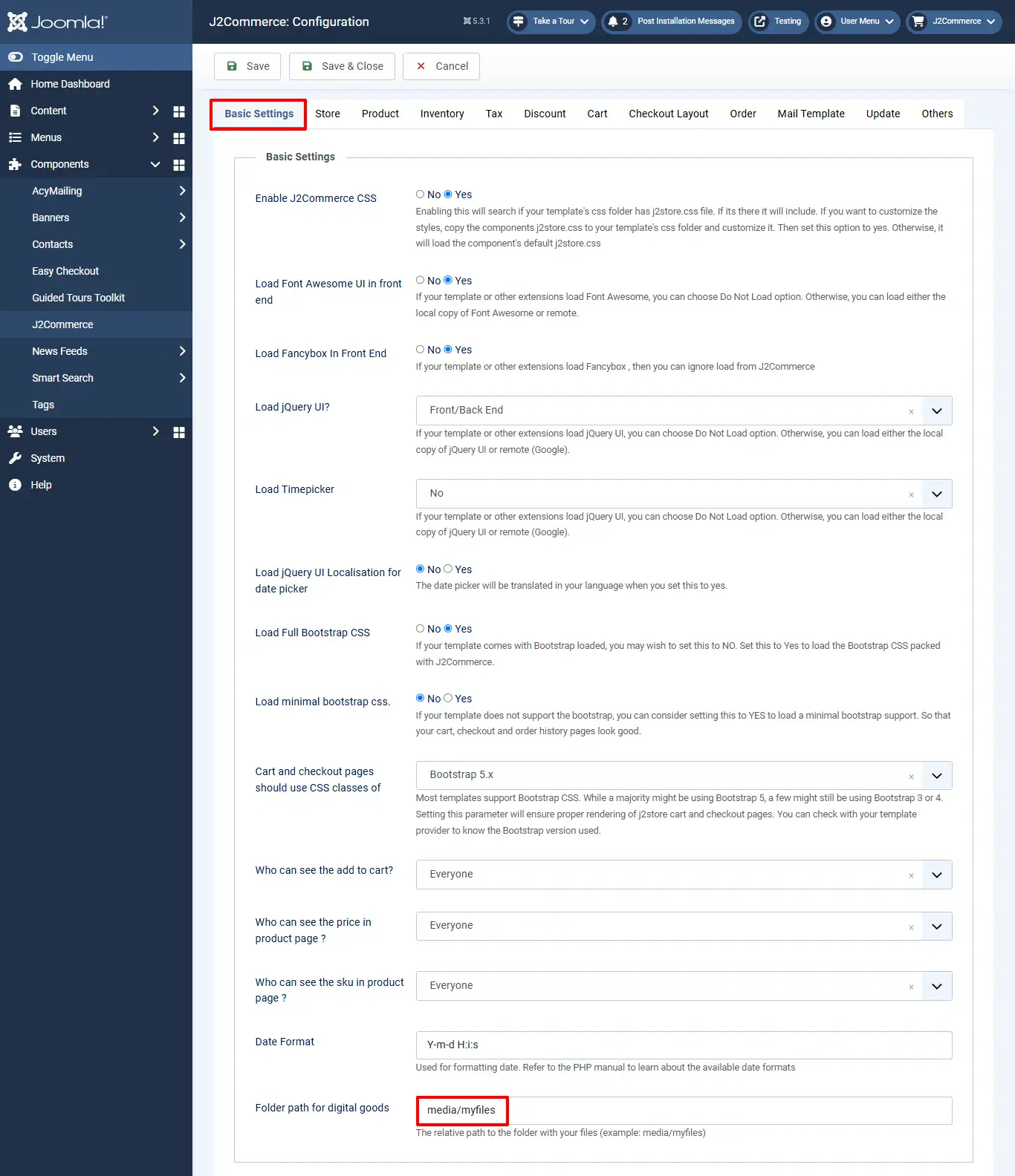 File path specification in configuration