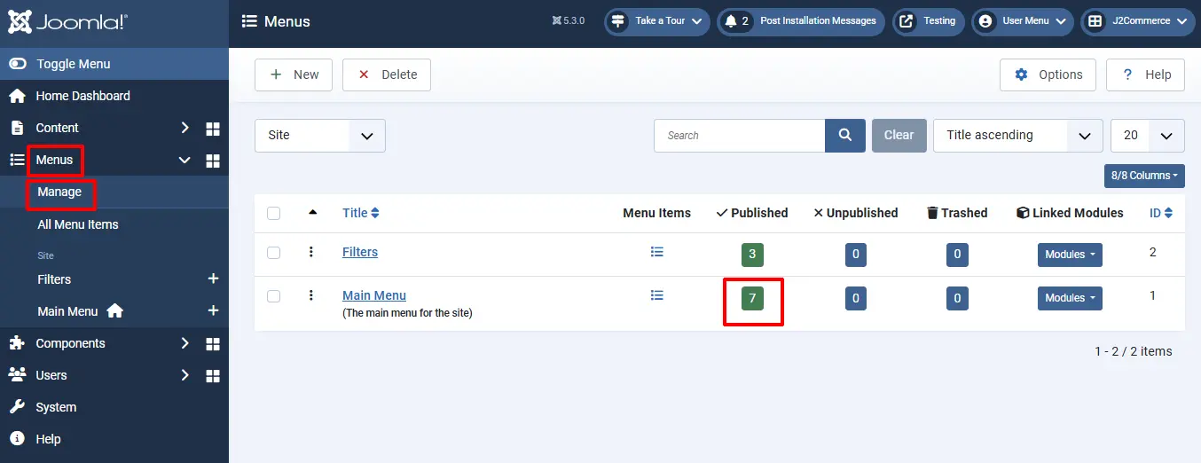 Easy checkout menu