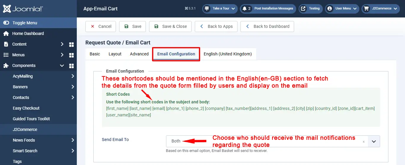 Email-configuration