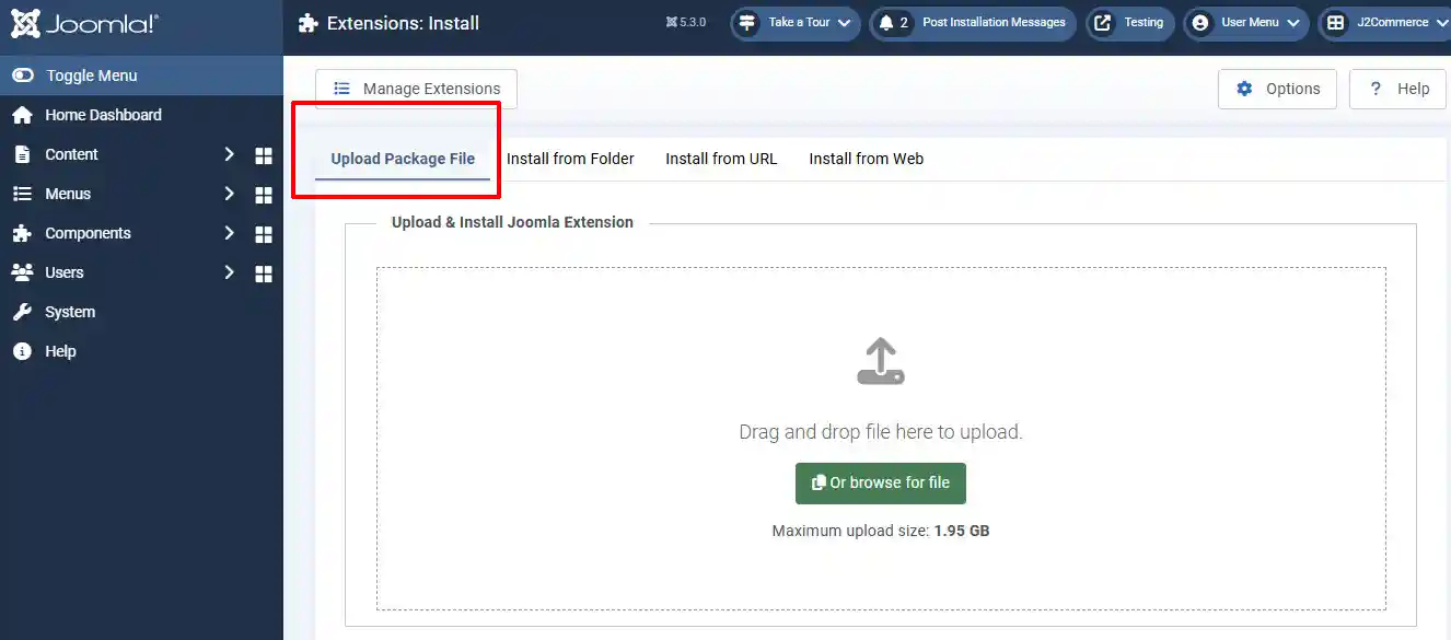 Installation-browse