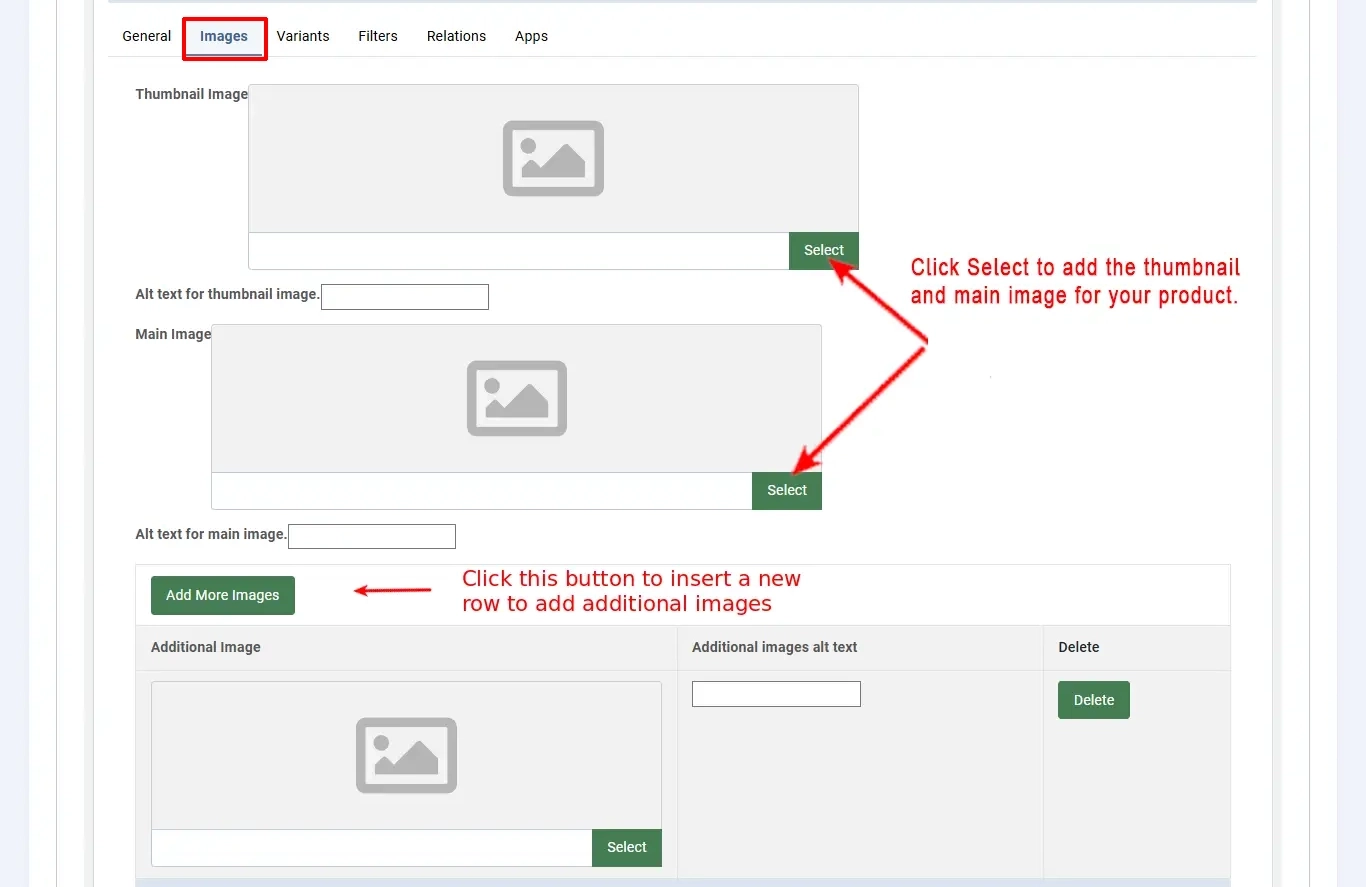 Choosing images