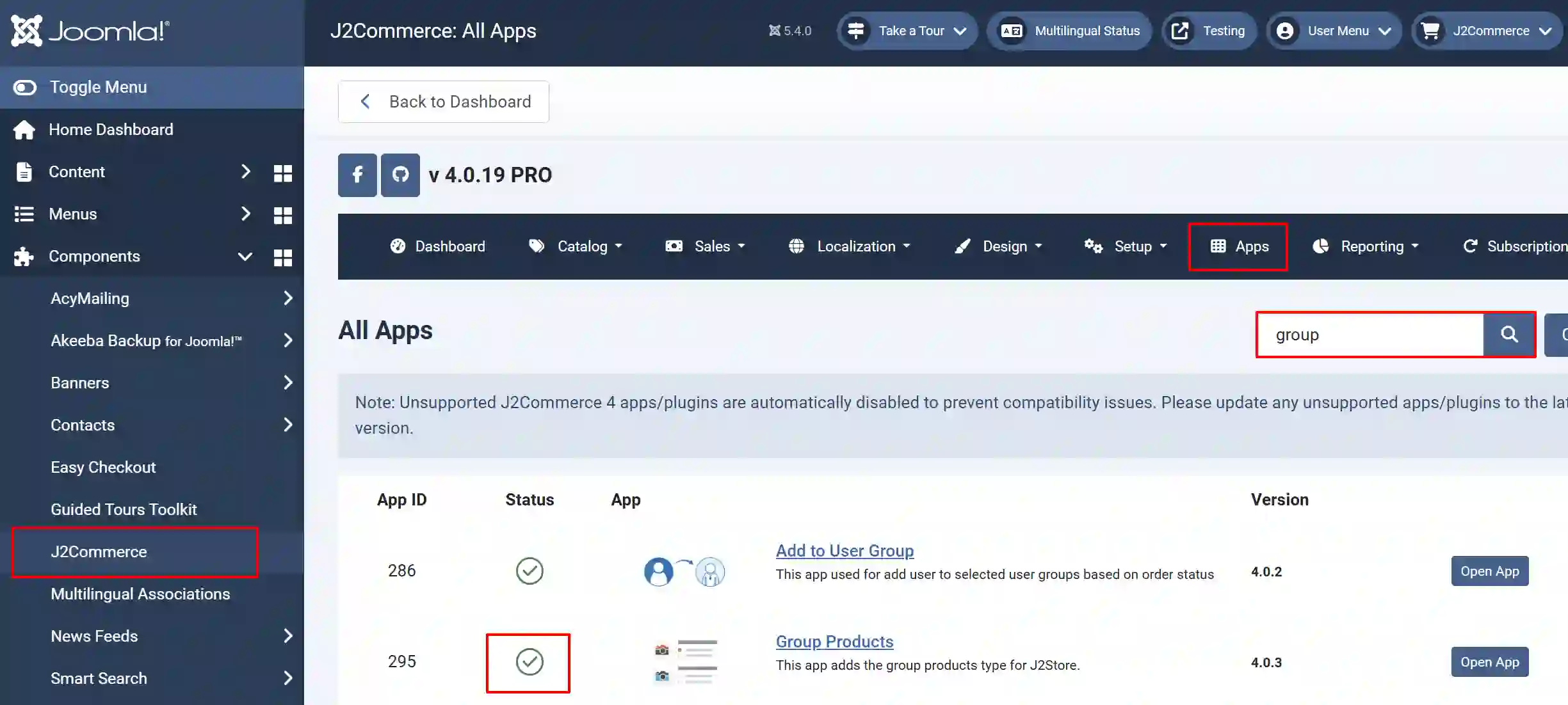 Enable app