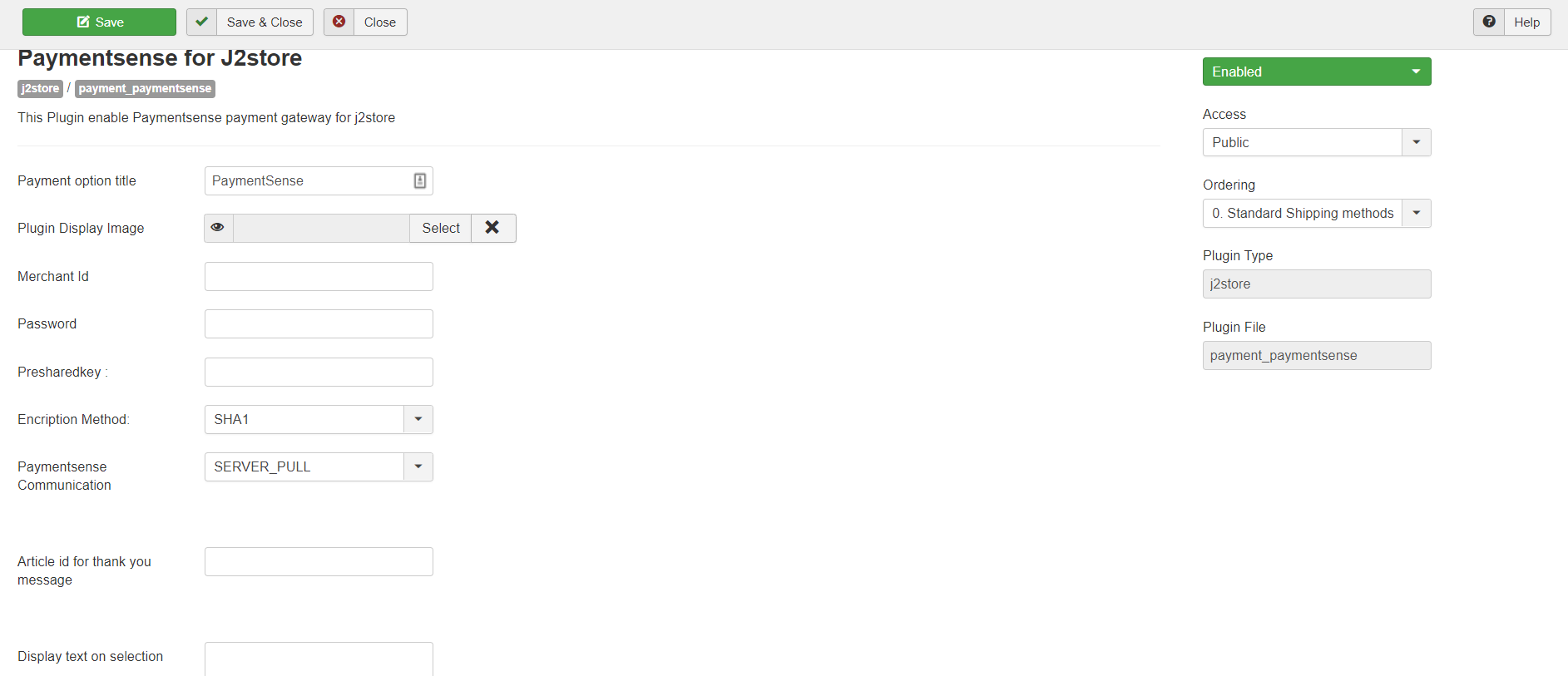 Paymentsense Configuration- Image1