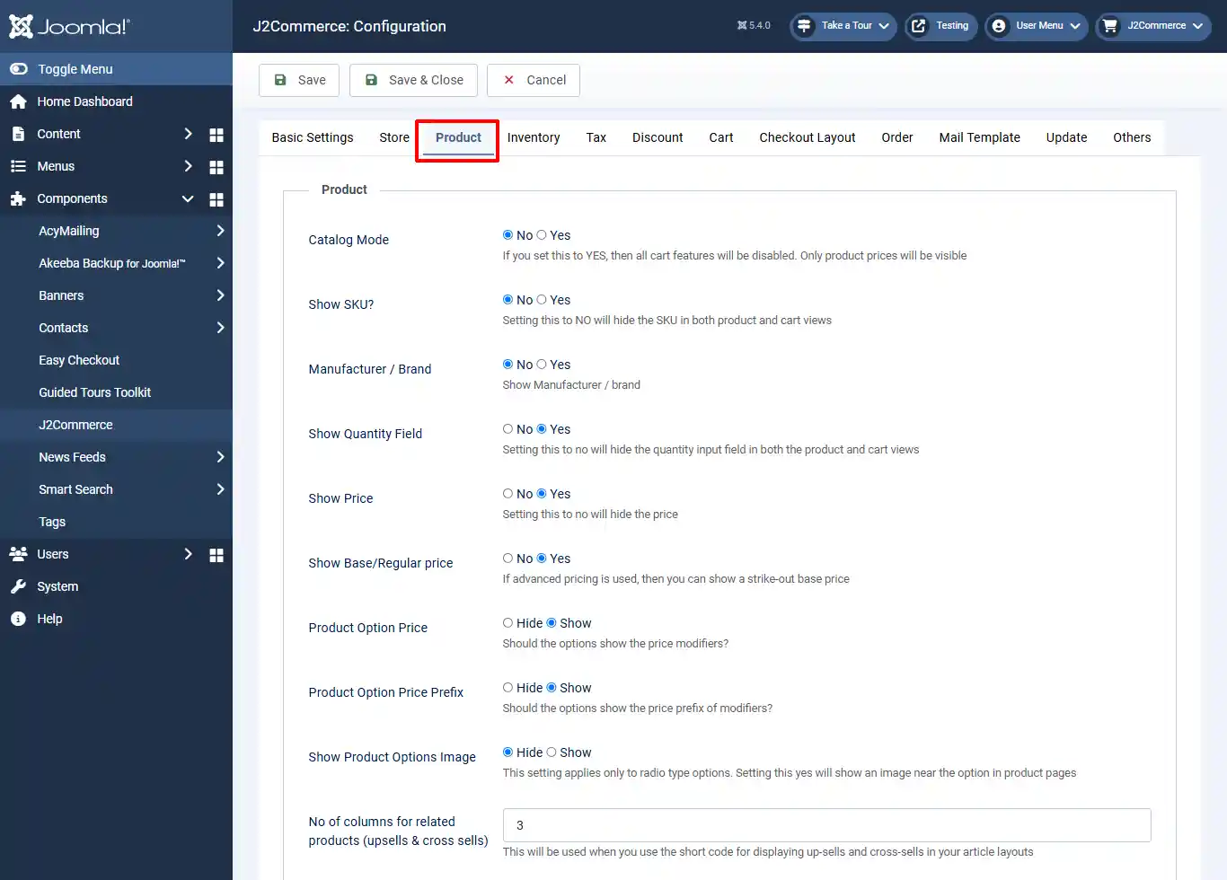 Configuration-productsettings