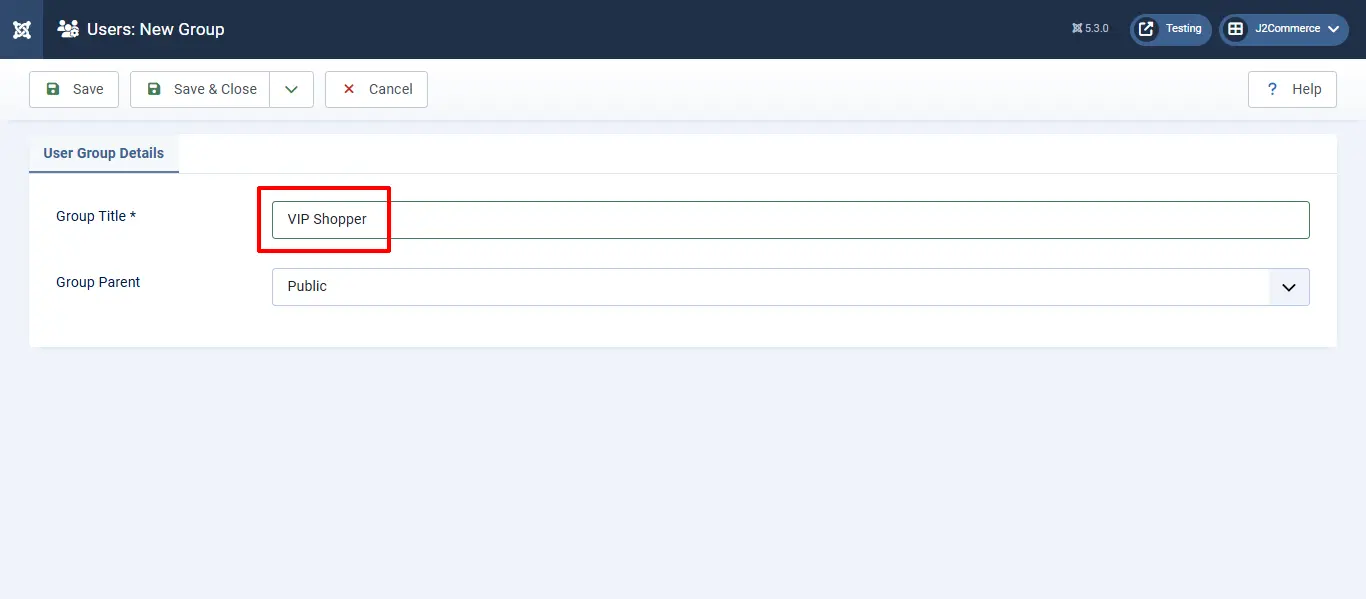 Naming your new user group
